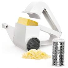 1pc Multi-Function Manual Rotary Cheese Grater, Vegetable Shredder For Potato, Carrot, Chocolate, Cheese - White - View 1