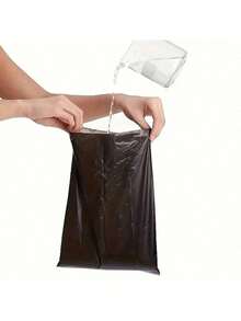 300/150 Dog Poo Bags, Portable Pet Drain Bags, Durable Leak-Proof Pet Garbage Bags, Pet Cleaning Supplies - Black - View 6