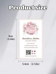 Số lượng in: 200/500/1000 chiếc. Danh thiếp thiết kế theo yêu cầu, họa tiết bóng bay màu hồng vàng, dành cho người tổ chức sự kiện, có thể tùy chỉnh ảnh và văn bản, danh thiếp chuyên nghiệp cá nhân hóa, danh thiếp nghệ thuật, danh thiếp VIP độc quyền. - A - Xem 6