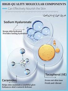 HEMEIEL 玻尿酸保湿紧致面霜，24小时深层补水，修护肌肤屏障，适合所有肤质 | 淡化暗沉/干燥/粗糙，清爽不油腻，日常保湿，蕴含必需角蛋白酶——滋养、修护并保护您的肌肤 - Hyaluronic Acid - 查看 6