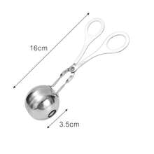 1pc Non-Stick Stainless Steel Meatball Scoop Maker With Anti-Slip Handle, Meatball Scoop Clip, Meatball Mold, Rice Ball Mold, Meatball Maker, Ice Cream Scoop, Kitchen Tool - Silver - View 13