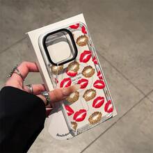 Strawberry Lips Phone Case, Sweet Temptation Style, For Compatible With IPhone 17/17pro/17promax/17Air/Iphone16/16pro/16plus/16promax/15/15promax/15pro/11/12/13/14promax/12mini/13mini/11pro/11promax/12pro/12promax/13pro/13promax/14pro/14promax, Berry Kiss Dessert Treat Gift - trắng - Xem 1