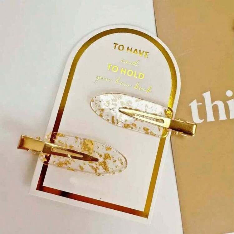 10pcs Gold Hair Clips, Seamless Hair Clips, Bridesmaid Hair Clips, Bridesmaid Gifts, Proposal Gifts, Perfect Seamless Gift - 金子 - 查看 7