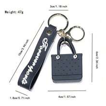 Cute Beach Hole Keychain Portable Simple Mini Car Key Chain Soft Silicone Fashion Seaside Big Basket Hanging Ornaments Bag PZPW - 粉色 - 查看 6