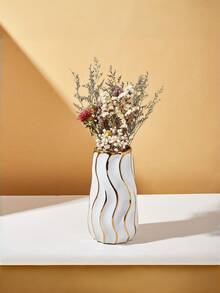 1 hộp trang trí sọc vàng, hũ đựng đa năng, làm thủ công có nắp, bình trang trí nhà cửa. - Nhiều màu - Xem 7