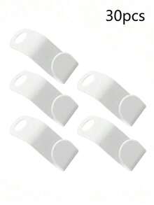 30 Pieces Of Mini Hangers Are Suitable For Wardrobe Connector Hooks, Stacked Plastic Wardrobe Coat Storage Racks, Thickened Plastic Connecting Buckle Hooks, Suitable For Various Types Of Hangers, Used For Wardrobe Organization, Connecting Hangers, Can Be Used In Stacks, Smooth Workmanship, New Material PP Material - trắng - Xem 10