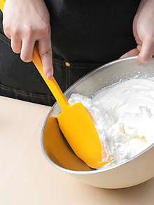 1pc Grade Silicone Cream Cake Spatula,Silicone Large Scraper,Baking Scraper,Cake Scraper, Cream Scraper,Silicone Spatula,Silicone Butter Scraper,Extended Handle Baking Silicone Scraper,Cooking Spatula,Salad Stirring Spatula,Cake Cream Cooking Silicone Spatula,Baking Tool,Non Stick Silicone Spatula For Kitchen Cooking - Multicolor - View 2