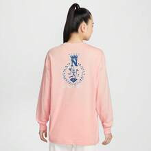 Nike 女士 AS W NSW LS TOP OS NNSC GCEL 长袖针织圆领T恤 TIRO096-800 - 粉色 - 查看 2