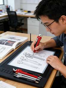 1/3/6pcs Set Realistic Metal Tool Shaped Pens, Creative Wrench, Hammer, Pliers Design Neutral Pens, Novelty Stationery Supplies (Random Style) - Hardware - View 6