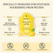 BOVEY Máscara Exfoliante para Pies con Limón y Niacinamida: Exfoliación Suave, Nutrición y Suavidad Intensa | Uso Tras el Baño o Exposición Solar | Regalo de San Valentín 2026 para Novia/Mamá/Amada | Textura Suave para Todo Tipo de Piel Incluyendo Sensibles | 40g*7 Unidades - Exfoliante - Ver 6