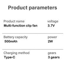 Ventilateur portable à clipser réglable à 720°, ventilateur de bureau compact avec lumière LED, mini ventilateur de refroidissement personnel rechargeable par USB, convient pour le bureau, le bureau à domicile, la poussette, le camping, cadeau pour femmes - multicolore - Voir 4