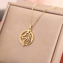 Varghängen Halsband För Kvinnor Män Par Rostfritt Stål Unika Djursmycken Choker Smycken Födelsedagspresenter - Silver 1 - Visa 5