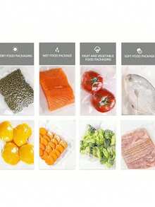 50pcs Transparent Vacuum Bags, Matte Finish Sealed Bags, Plastic Packaging Bags, Vacuum Compression Fresh Keeping Bags - Multicolor - View 3