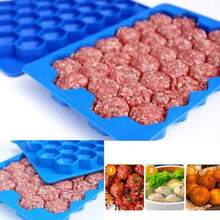 Silicone Meatball Mold, 37 Grids, With Lid, Honeycomb Pattern, Rice Ball Maker, Fish Ball Maker, Beef Meatball Maker, Meat Tools, Kitchen Accessories - Multicolor - View 8