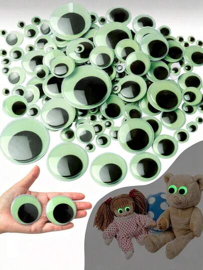Nightlight DIY Eyes, DIY Swinging Eyes, Toy Adhesive Movable Eyes, Handmade DIY Accessory Eyes, Handmade Clay Accessories, Self-Adhesive In Various Sizes, Multi-Size Mixed Packaging, DIY Gift Handmade Accessories, Various Sizes, Easy-To-Use DIY Handicrafts, Suitable For Scrapbooks, Card Making, Etc. - Multi-Functional And Fun, Very Suitable For Handicraft Projects, Must-Have Handicrafts/Multi-Functional Handicrafts/Easy-To-Use Eyes