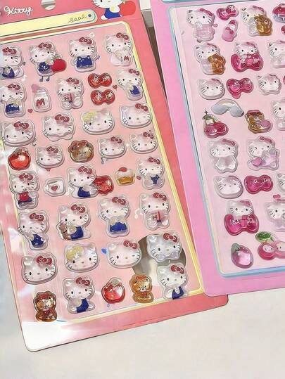 3D Cartoon Embossed Stickers, Abstract Style, Suitable For Helmet Decoration, Handmade Book Making, Car Decoration, Party Decoration, Scrapbooking, Laptop, Luggage, Guitar, Water Bottle, Phone Case And Fashion Decoration