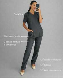Surgical Hospital Pajamas, Scrubs, Fitted Nursing Uniform - Hijau Tentara - View 2