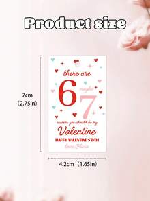 16/32pcs Personalized 67 Valentine's Day Tags, Customize Text,Valentine Gift Tag 67 Valentine Gift Tag Favor Tag Classroom Handout Tag Candy Any Gift, Teacher Funny Middle School Slang Kids - Multicolor - View 6