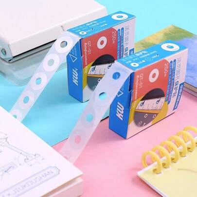 KW-TriO Donut-Shaped Transparent Reinforced Hole Repair Stickers - Round Ring Binder Hole Repair Labels Suitable For Punched Papers, Photos, Laminated Forms And Cards, Reinforcing Tears And Sharp Edges, Self-Adhesive Binding Hole Protection Stickers