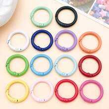 2pcs Mixed 24mm Round Spring Clasp Sets For DIY Bracelets, Necklaces & Earrings - Jewelry Making Supplies - Multicolor - View 1