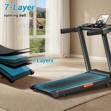 UMAY Fitness Folding Treadmill With Incline, Electric Treadmill For Home Exercise, 3.0 Horsepower Quiet Brushless Treadmill, 8.7 MPH, 300 Lbs - 黑色 - 查看 7