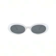 1pc Women's Fashion Fashion Glasses, Elegant Street Style Eyewear - White - View 3