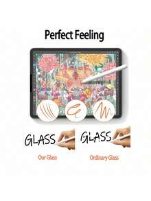 ZYSHI 1pc Tempered Glass Screen Protector - High Definition, High Transparency, Scratch Resistant, Anti-Fall, Full Screen Coverage, Strong Anti-Fingerprint, Touch Sensitive, Compatible With IPad (Air 4, 5, 6)/(7, 8, 9, 10 Generation)/ 11 A16(2025) - Clear - View 8