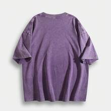 EWH 100% Pure Cotton, Make Old,Retro ,230g,Men's Y2K Vintage Distressed Black T-Shirt - Hollow Knight Silksong Official Graphic Tee With Hornet Art & Floral Design, 100% Cotton Super Soft & Breathable Gaming Streetwear Gift,Y2k,Soulja,Concert,,Cyber Monday,Gothic,Vintage,Streetwear Graphic,Valentine's Day Gifts,New Year's Gifts, Carnival Gifts, St. Patrick's, Easter, Father's Day, Mother's Day Gifts 004-AB - 紫色 - 查看 3