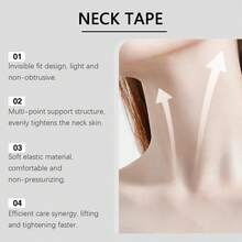 Instant Firming Neck Tape - Lifting Firming Enhance Skin Elasticity Reduce Sagging Skin Fade Fine Lines Anti-Wrinkle Improve Skin's Smoother Invisible Easy Wear - 20 Patches/Box - Neck Tape - View 8