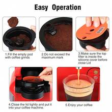 Filtre à capsule de café réutilisable compatible Bosch de couleur orange - Orange - Voir 4