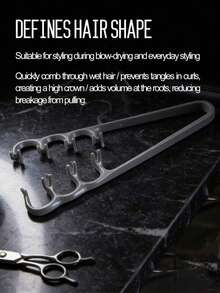 Styling Combs, Texture Combs, Fluffy Wide-Toothed Styling Combs, Best Hair Styling Tools, Fluffy Styling Tools, Bangs Gap Trimming Accessories.Travel Holiday Essentials, Brush, Hair Brush, Wooden Comb, Hair Brush, Mini Hair Brush, Detangling Brush - Multicolor - View 6