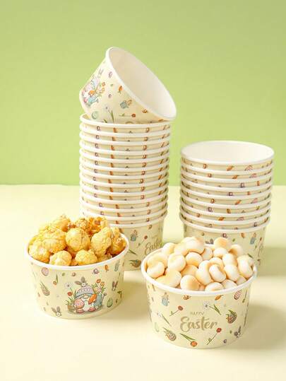 10pcs Easter Paper Bowls,Easter Dwarf Doll Pattern Disposable Food Containers,Ice Cream Cups, Popcorn Box,Candy Box Snack Box, ,Easter Festival Party Supplies,Ester Gift Wrapping Gift Box,Easter Decorations,Home Decor,Dining Kitchen Supplies,Easter Party Table Decor,Happy Easter Party Decorations,Easter Gifts Party Favor