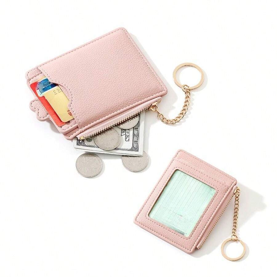 Women's Wallet Card Holder Coin Purse Cute Ins-Style Women's Wallet Access Card & Credit Card Holder With Keychain Can Hold Coins Bills Cards For Women Money Wallet Mini Wallet Purse Wallet Small Wallet Wallet Keychain Card Wallet Cute Stuff - one-size - View 1