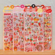 1pc/2pcs Random Cartoon 3D Rabbit Stickers, Cute DIY Mini Kawaii Dimensional Stickers For Scrapbooking, Phone Cases, Crystal Stickers - Multicolor - View 2