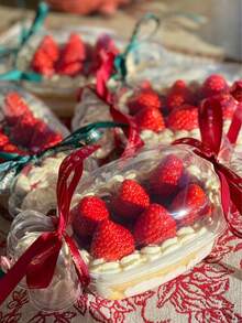 5/10/30/50个装可重复使用蛋糕杯（带盖）、冷萃酸奶杯、带透明窗口的礼盒、椰子布丁杯、燕麦片杯（带盖）、防震甜点杯、耐用防裂酸奶杯、奶油蛋糕盒、透明甜点杯 - 彩色 - 查看 8