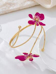 1 chiếc vòng tay hoa văn hình dáng bất đối xứng, vòng tay cá nhân hóa thời trang dành cho nữ, thích hợp cho tiệc tùng, đám cưới, ngày lễ, quà tặng. - Màu đỏ hồng + hồng - Xem 14