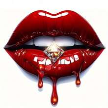 1pc/2pcs/3pcs Long-Lasting Red Lip Patch Heat Transfer Stickers, For DIY T-Shirts, Sweatshirts, Jeans, Hoodies, Backpacks, Jackets, Handbags, Pillows - L - View 2