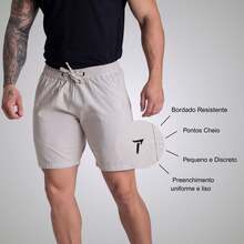 Kit Of 3 Men's Denim Twill Shorts, Premium Men's Bermuda Shorts - 白色/米色/黑色 - 查看 4