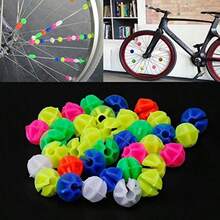 18pcs/36pcs/72pcs Bicycle Spoke Beads Decoration, Vivid Plastic Beads, Plastic Clip-On Decorative Accessories, Bicycle Parts - Multicolor - View 7