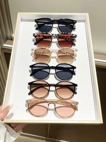 6 Pcs Women Casual Eyeglasses Set, Versatile Y2K Fashion Frames For Outdoor Beach Travel Party Music Festival - Multicolor - View 9