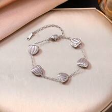 新款钛钢海洋系列手链项链套装，女士轻盈奢华18K金及不锈钢首饰 - 彩色 - 查看 14