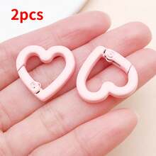 2pcs 21x22mm Mixed Heart Shaped Metal Findings DIY Bracelet Necklace Earring Components For Crafts Jewelry Making Supplies - Multicolor - View 19