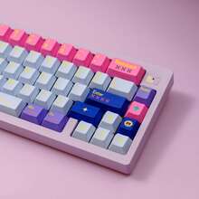 [Đóng hộp] Bộ keycap đầy đủ Aifei Original High PBT in chuyển nhiệt hình cô gái pixel - Chủ đề Cô gái Pixel - Xem 4