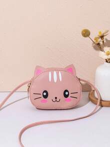 1pc Girls' Mini Cute Sweet Crossbody Bag, Kids Adorable Cat Print Casual Small Pouch, Girls' Small Coin Purse, Change Purse, Snack Bag, Travel Daily Use Crossbody Bag Handbag - M1997 - View 15