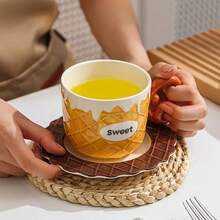 Ceramic Tableware, Dessert Series Ceramic Bowls, Ceramic Plates, Ceramic Coffee Cups & Saucers - Multicolor - View 3