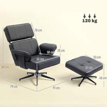 Living Room Chairs - Black - View 3