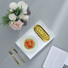 صينية شفافة من الأكريليك مع مقبض، 30 * 20 سم، مثالية لتقديم القهوة والمقبلات والإفطار وتنظيم أدراج المكياج على سطح المطبخ - متعدد الألوان - مشاهدة 7