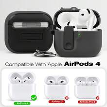Vena For AirPods 4 Case Cover Dual Layer, With Auto Open Lock Compatible With AirPods Gen 4 4th Generation, Supports Wireless Charging, Gray - 灰色 - 查看 5