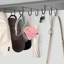 DEPAOTLUX 2 gancos para tazas soporte para tazas debajo  gabinete ganco para tazas de cafe organizador para colgar tazas con 9 gancos para mostrar tazas tazas y nsilios de cocina negro - negro - Ver 4