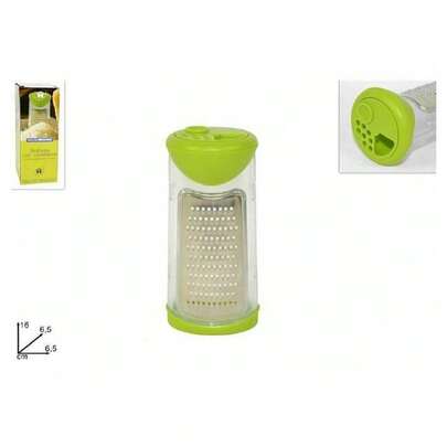 OISE ART STORE Grattugia Manuale Con Contenitore Dosatore Frutta Verdura Formaggio 6,5x16x6,5cm -